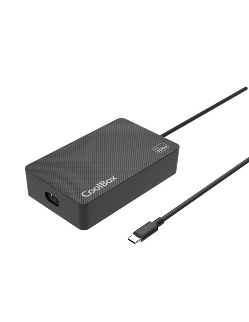 Adaptador cargador portatil usb - c coolbox 100w