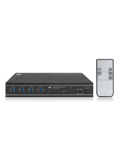 Conmutador kvm usb - c dual 4k 2