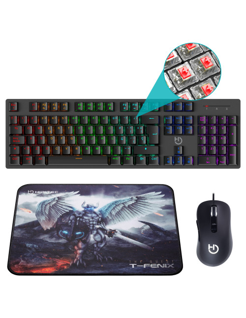 Pack hiditec teclado gaming gk400+raton blitz