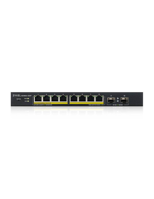 Switch 10 puertos zyxel gs1900 - 10hp - eu0102f 10