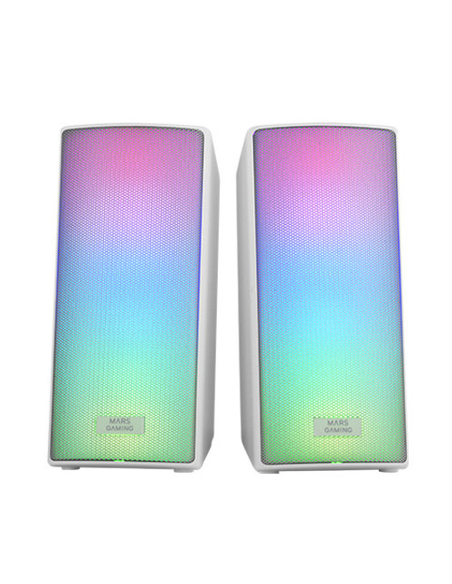 Altavoces mars gaming 2.0 msrgb2 blanco