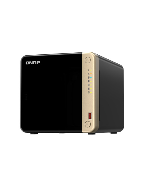 Servidor nas qnap ts - 464 - 8g 4xhdd - bay 2x2.5gbe