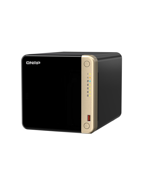 Servidor nas qnap ts - 464 - 8g 4xhdd - bay 2x2.5gbe