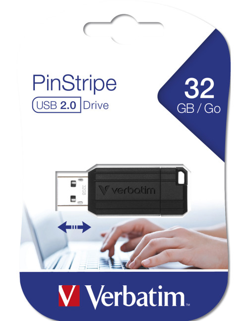 Memoria usb 2.0 verbatim pinstripe 32gb
