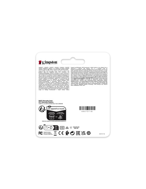 Tarjeta memoria sdhc 32gb kingston industrial
