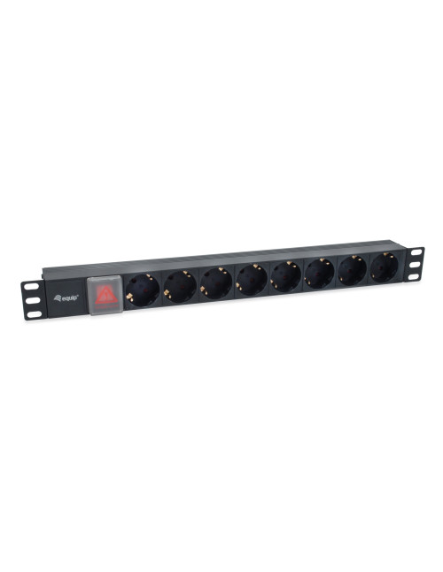 Regleta equip rack 19 pulgadas 1u 8