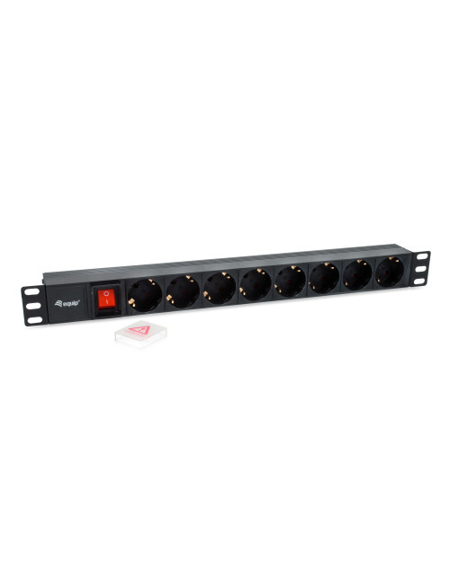 Regleta equip rack 19 pulgadas 1u 8