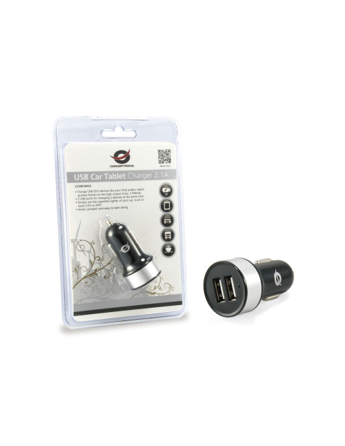 Cargador mechero coche usb conceptronic x2