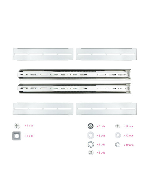 Railes caja rack 19 pulgadas cjcrack4u - 406 tooq