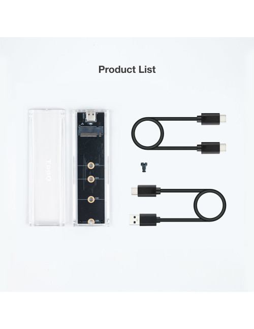 Caja externa tooq ssd m.2 ngff - nvme