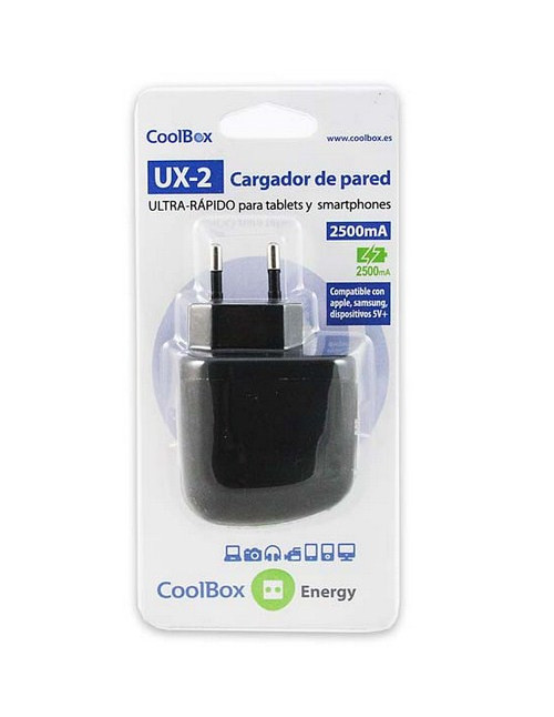 Cargador coolbox pared 5v 2xusb