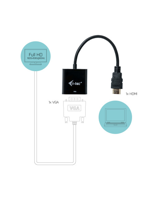 Adaptador i - tec hdmi a vga fhd