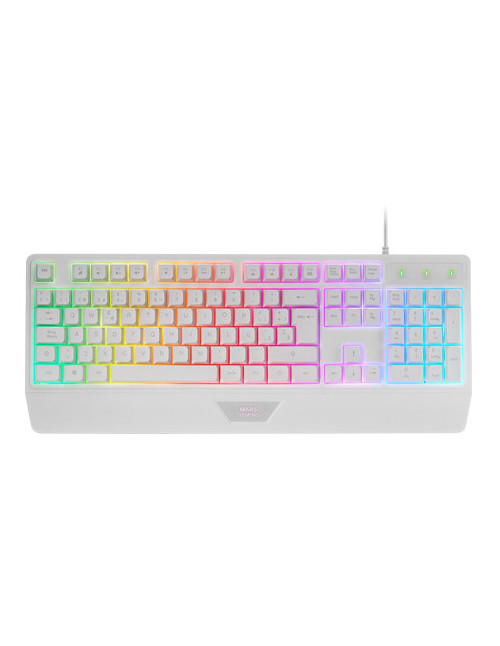 Teclado mars gaming mk124 blanco