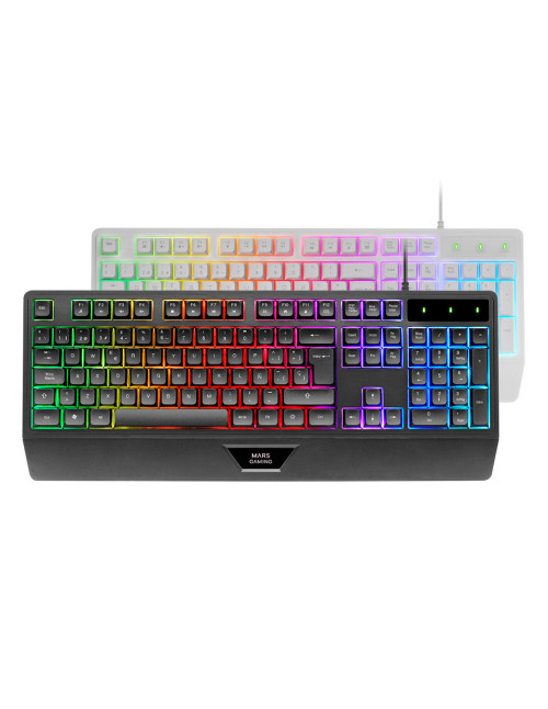 Teclado mars gaming mk124 blanco