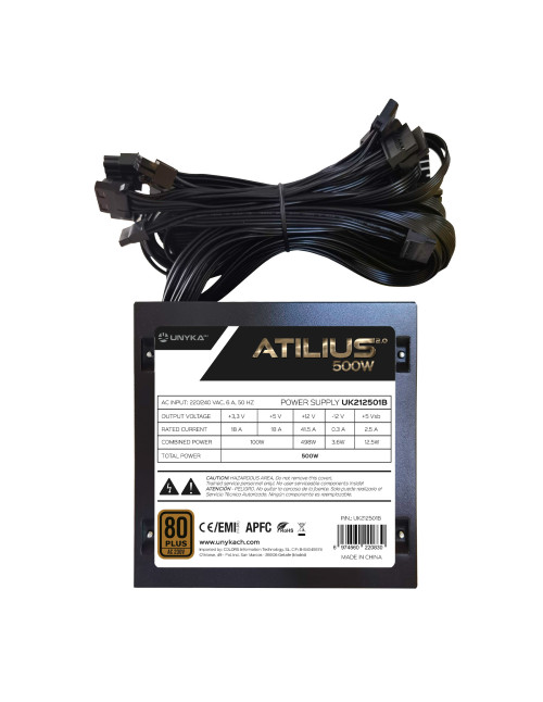 Fuente alimentacion unykach uk212501 gaming atx