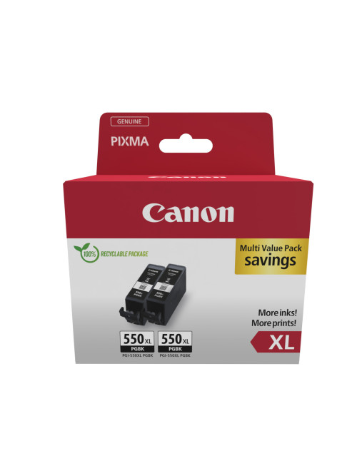 Pack cartucho tinta canon pgi - 550xl negro