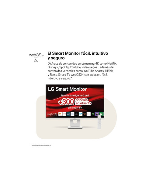 Monitor smart lg 27u731sa - w 27 pulgadas 4k