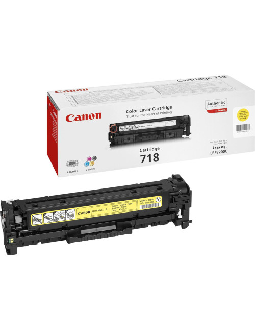 Toner canon 718y 2.900 páginas lbp - 7200cdn