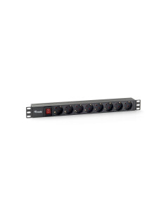Regleta equip rack 19 pulgadas 1u 8