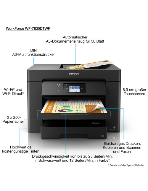 Multifunción inyección epson wf - 7830dwf color wifi