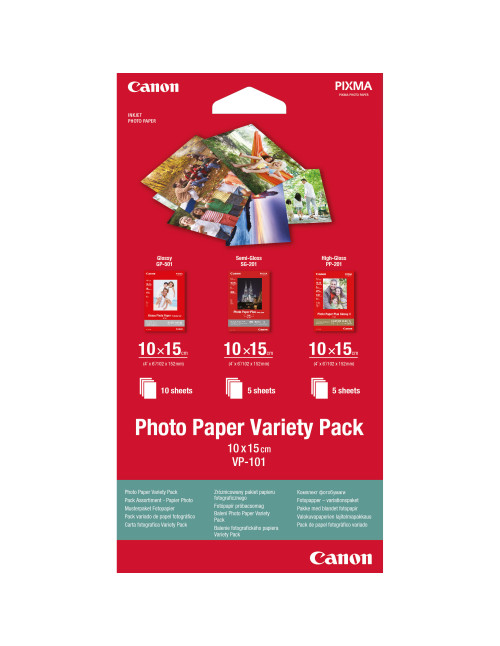 Pack papel fotografico canon vp - 101 10h