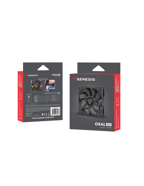Ventilador caja genesis oxal 120 negro