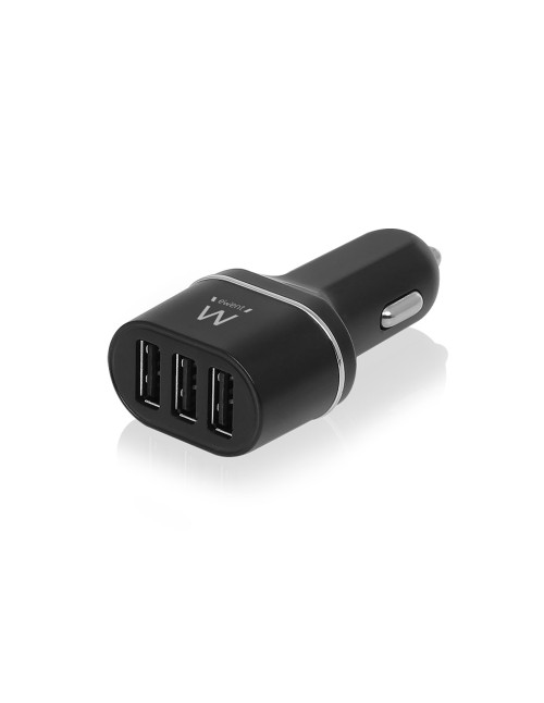 Cargador usb ewent coche 3 puertos
