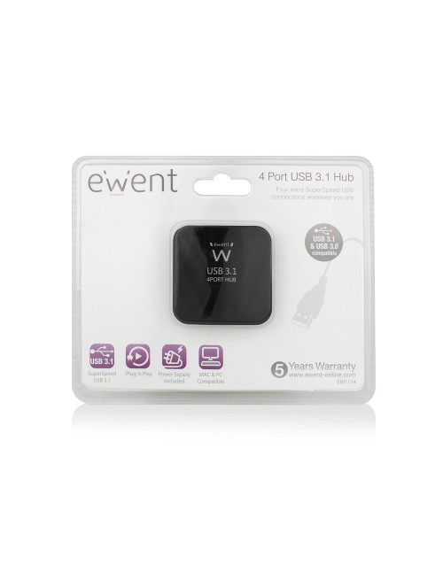Hub usb ewent 4 puertos usb