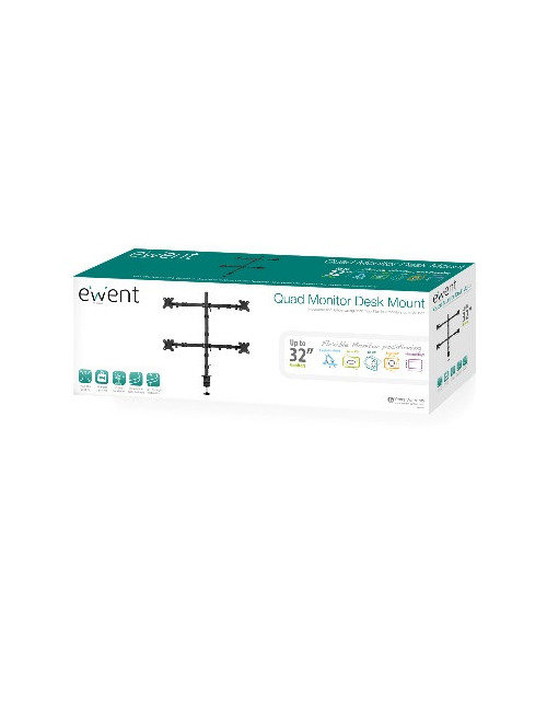 Soporte mesa ewent ew1514 4 monitores