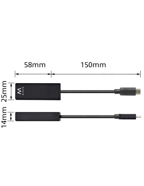 Cable adaptador ewent usb tipo c