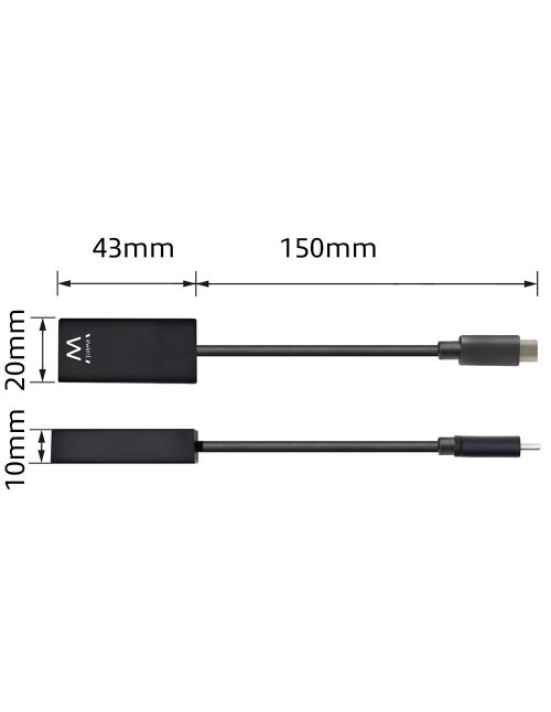 Cable adaptador ewent usb tipo c