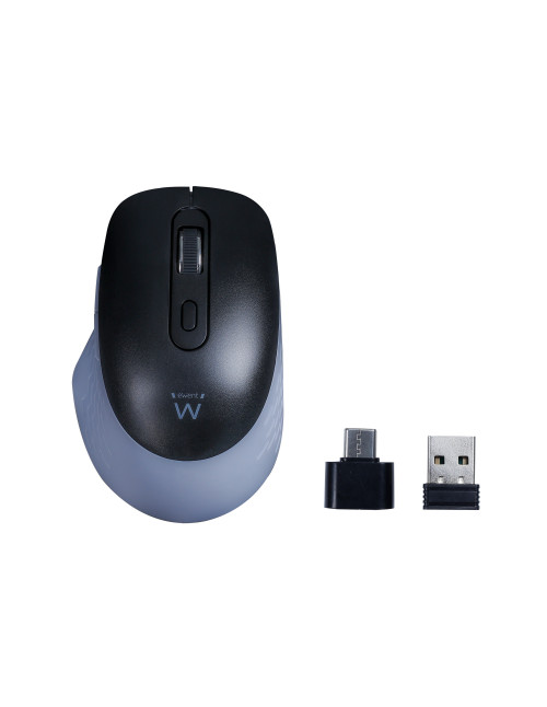 Raton inalambrico ewent ew3243 negro gris