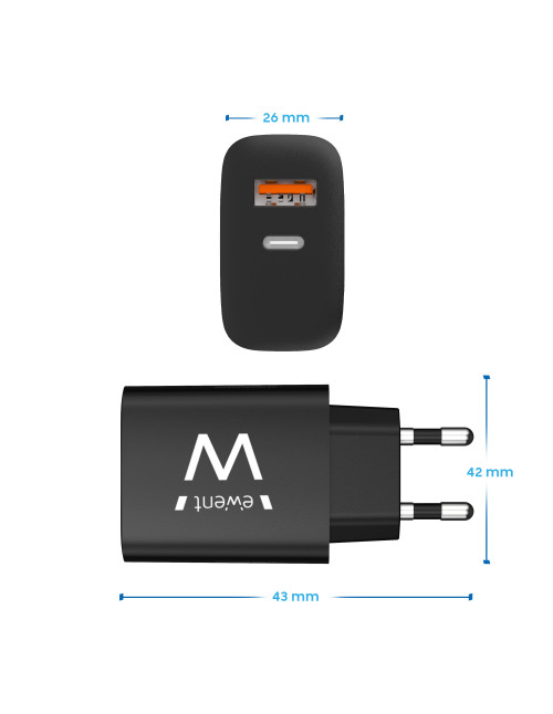 Cargador ewent ew1319 20w usb tipo