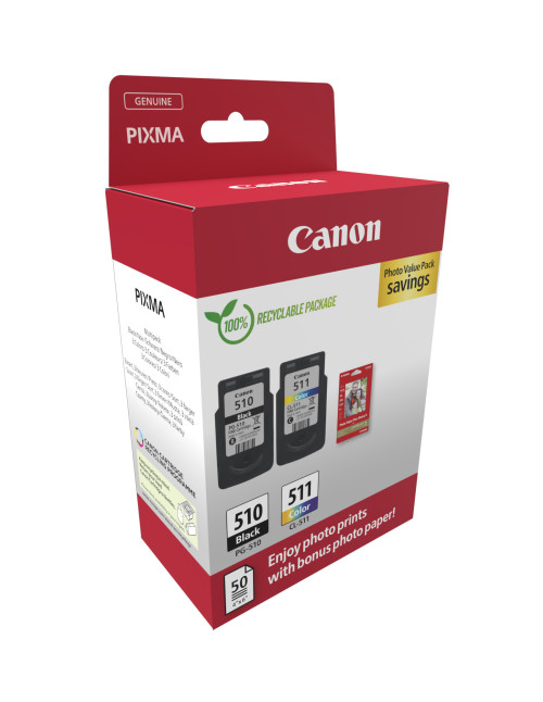 Cartucho canon pg - 510 cl - 511 + papel