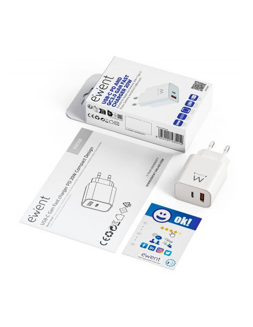 Cargador ewent ew1318 20w 1x usb