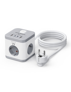 Regleta sobremesa ewent ew3863 3x schuko