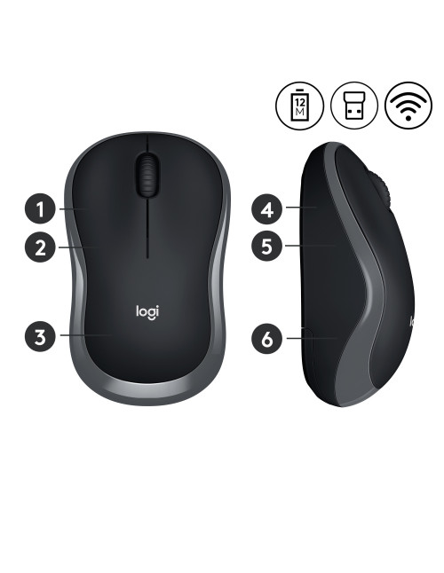 Mouse raton logitech wireless m185 optico