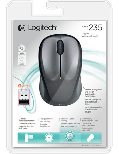 Mouse raton logitech m235 optico wireless