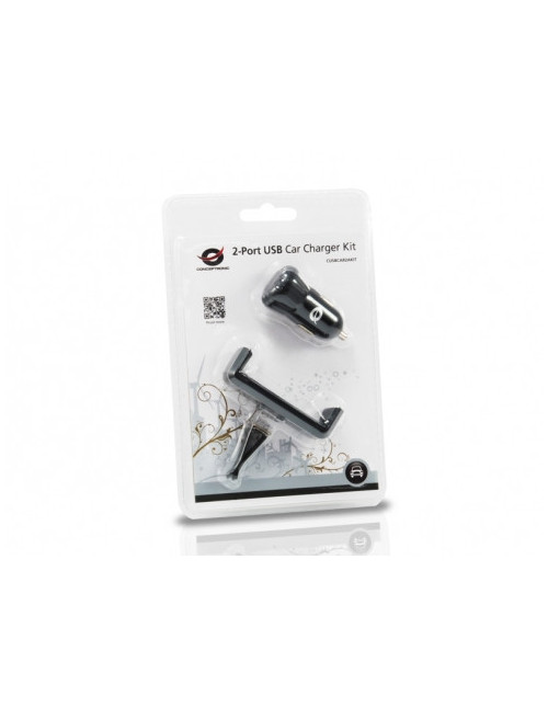 Cargador coche usb conceptronic 2 puertos