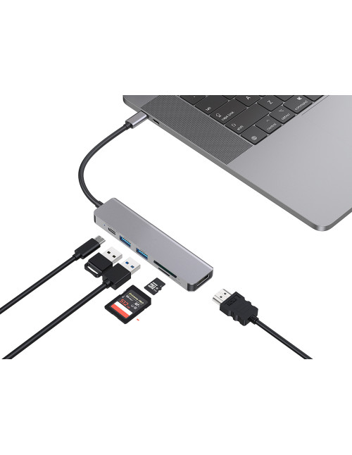 Adaptador hub 6 en 1 conceptronic