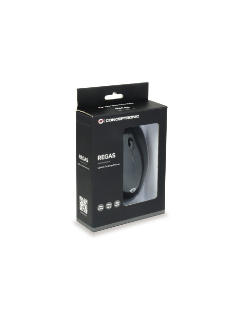 Mouse raton conceptronic regas01b optico usb