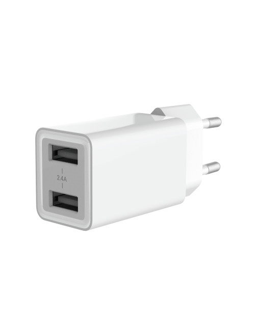 Cargador conceptronic 2xusb 5v 12w blanco