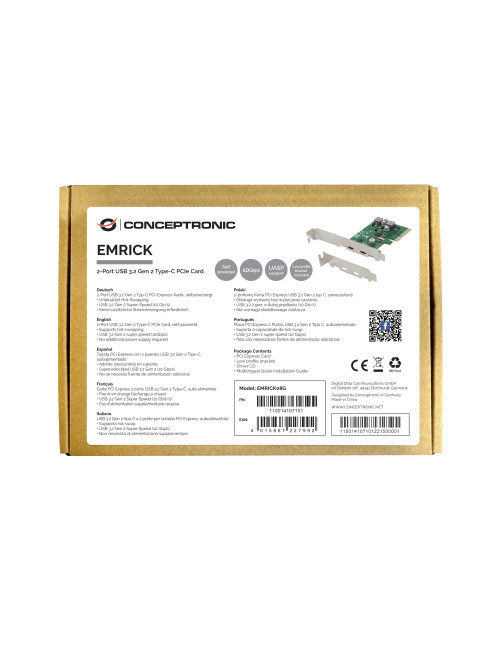 Tarjeta conceptronic pci express 4x 2