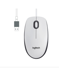 Mouse raton logitech m100 blanco usb