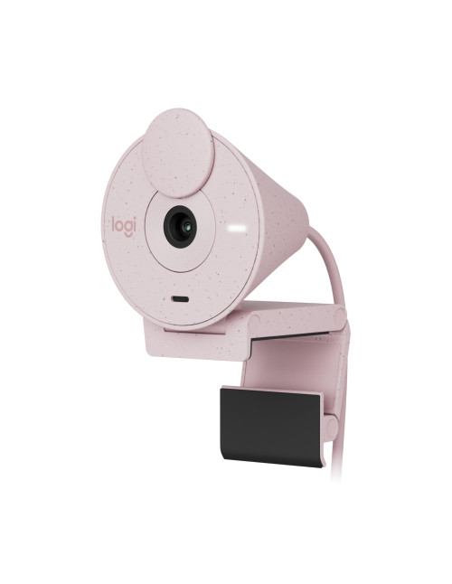 Webcam logitech brio 300 rosado full