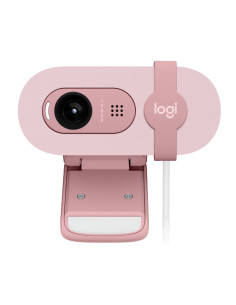 Webcam logitech brio 100 rosado full