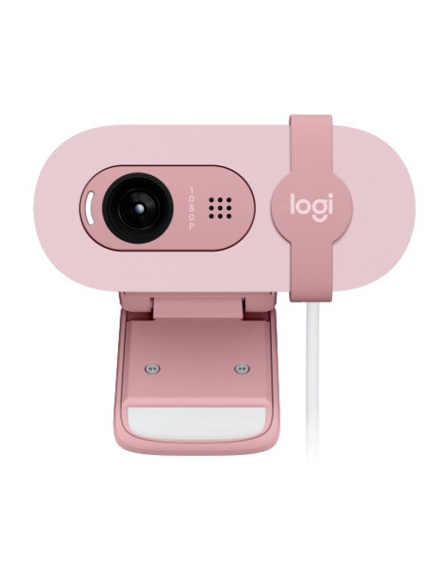 Webcam logitech brio 100 rosado full