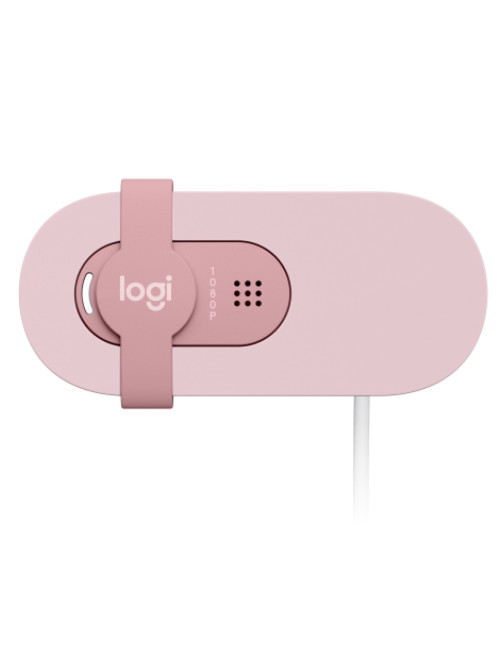 Webcam logitech brio 100 rosado full