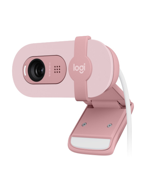 Webcam logitech brio 100 rosado full