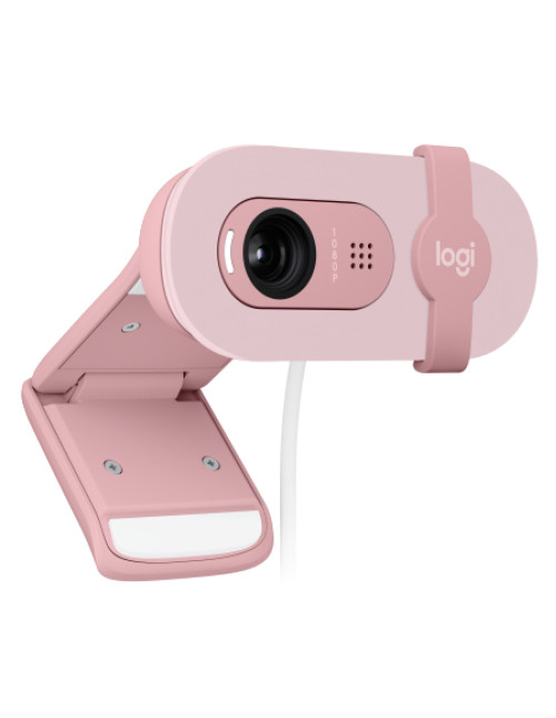 Webcam logitech brio 100 rosado full